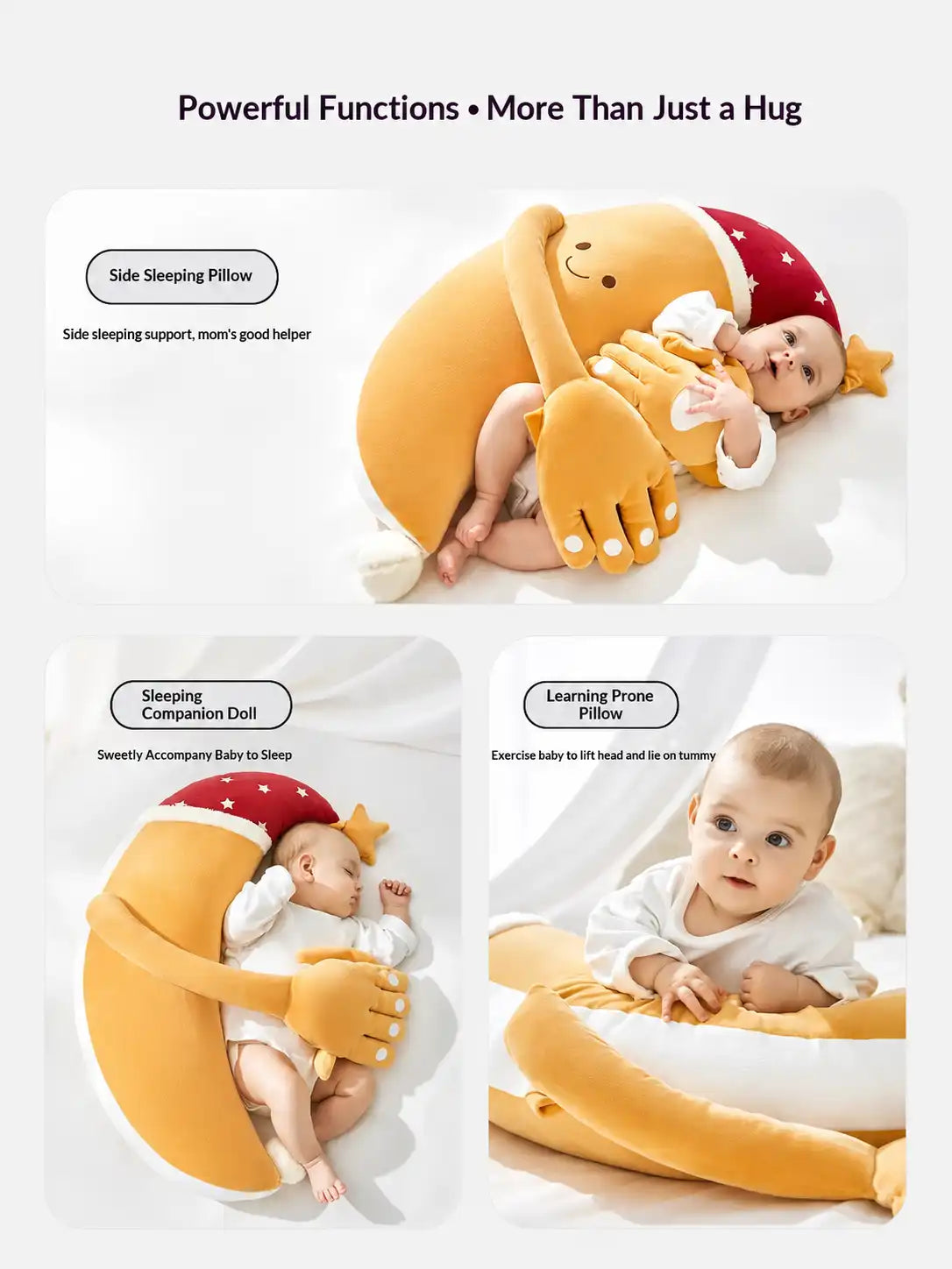MEACAOFG™ Baby Banana Teether - Safe Silicone Teething Toy for Infants 0-12 Months moon