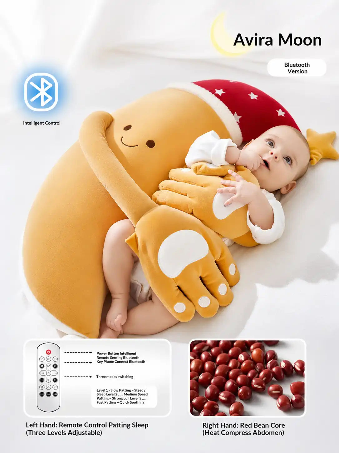 MEACAOFG™ Baby Banana Teether - Safe Silicone Teething Toy for Infants 0-12 Months moon