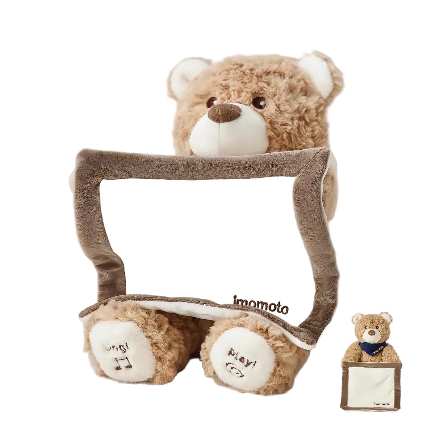 MEACAOFG Peekaboo Baby Bear Toy - Interactive Hide & Seek Plush Toy for Infants