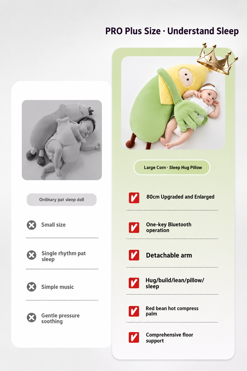 MEACAOFG Smart Baby Soothing Palm & Warming Sleep Aid
