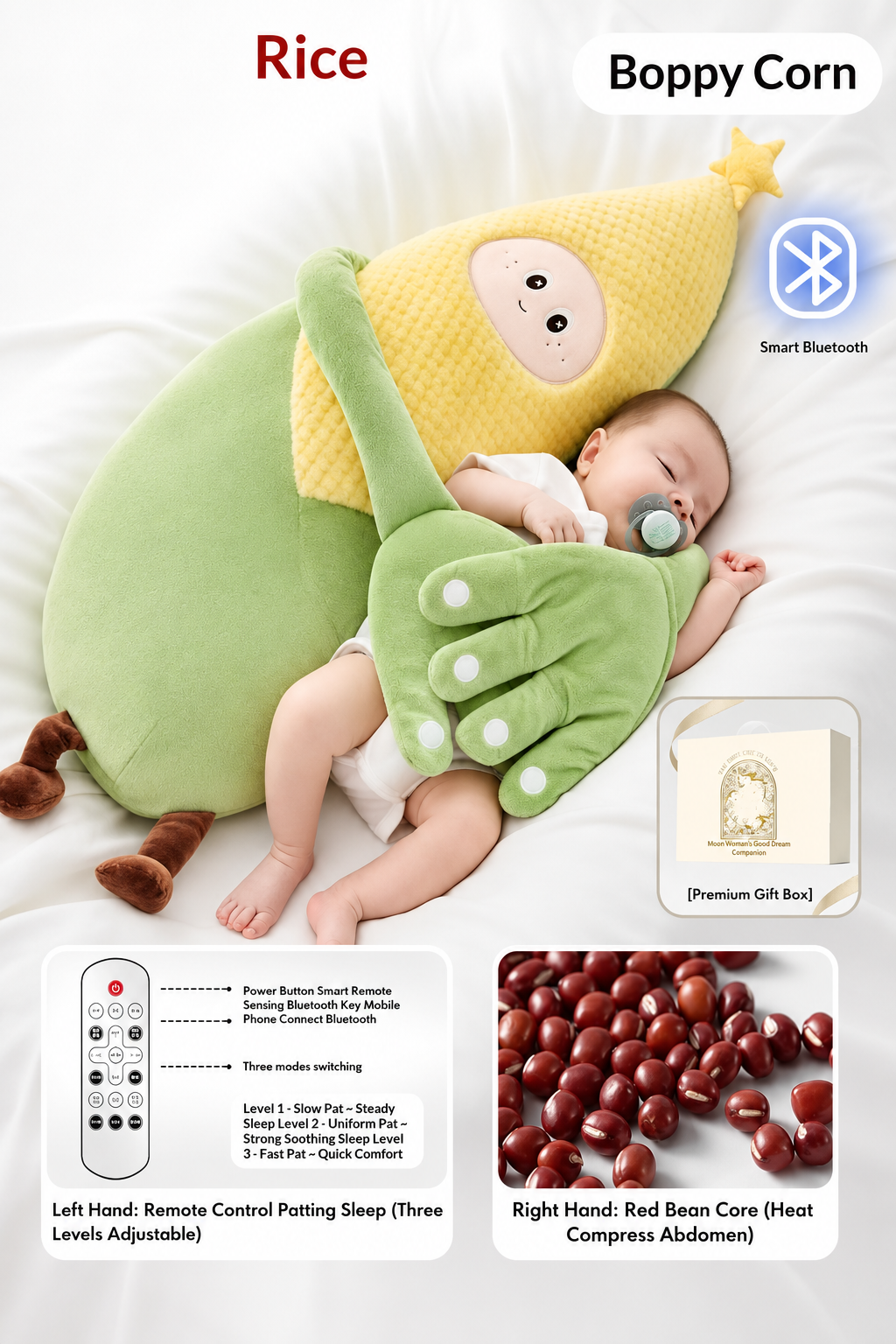 MEACAOFG Smart Baby Soothing Palm & Warming Sleep Aid