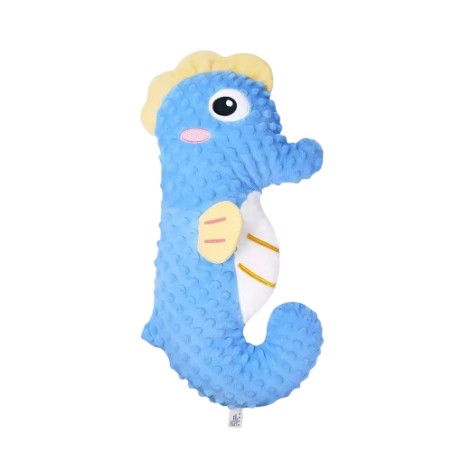 Soft Minky Dot Baby Soothing Pillow - Long Stuffed Animal Plush (Crocodile/Pig) for Newborn Sleeping Support & Sensory Comfort