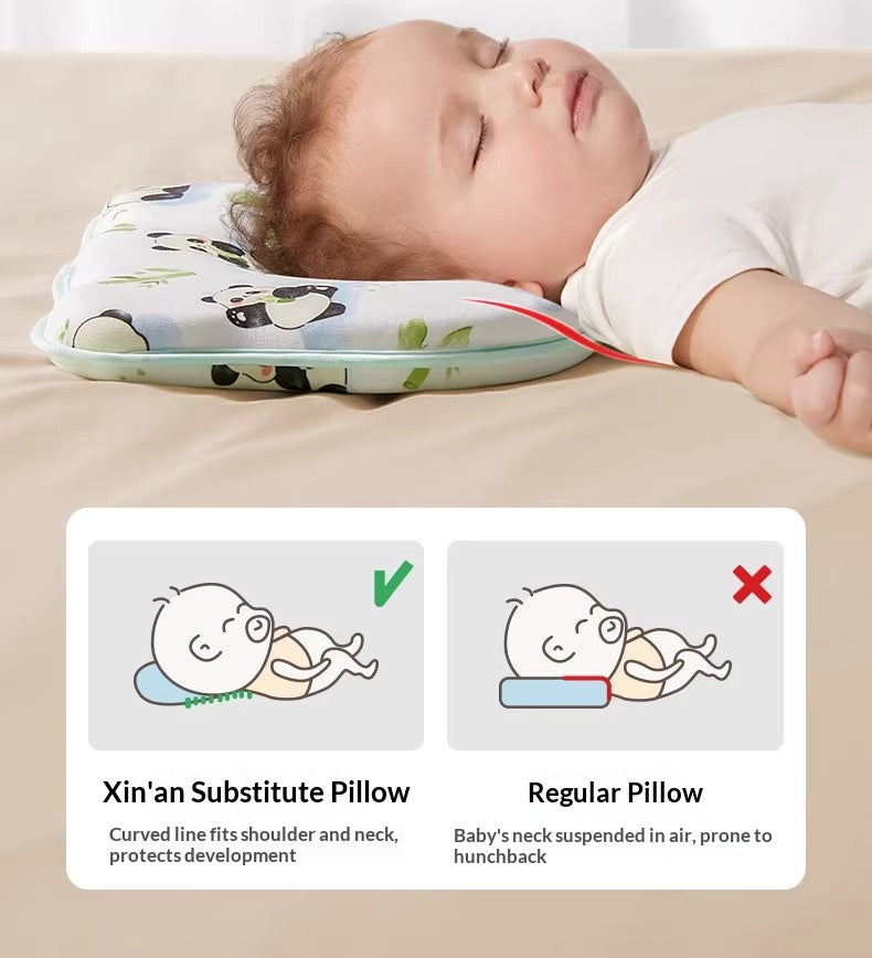 Baby Head Shaping Pillow - Prevent Flat Head Syndrome | Memory Foam Newborn Sleep Support 0-12 Months