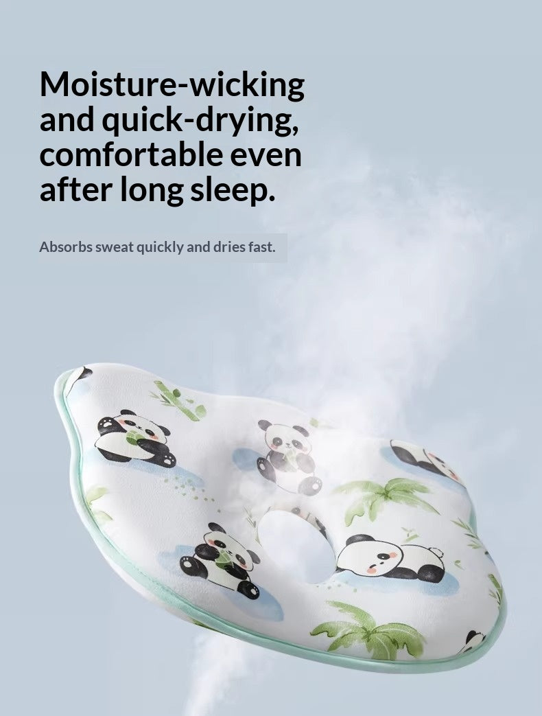 Baby Head Shaping Pillow - Prevent Flat Head Syndrome | Memory Foam Newborn Sleep Support 0-12 Months