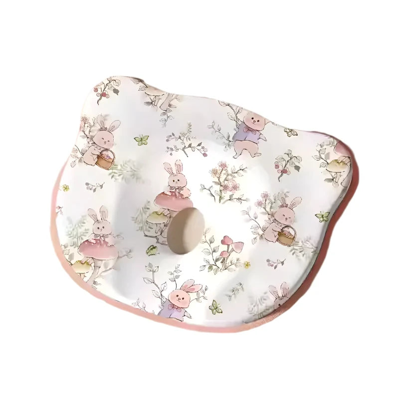 Baby Head Shaping Pillow - Prevent Flat Head Syndrome | Memory Foam Newborn Sleep Support 0-12 Months