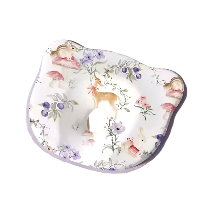 Baby Head Shaping Pillow - Prevent Flat Head Syndrome | Memory Foam Newborn Sleep Support 0-12 Months