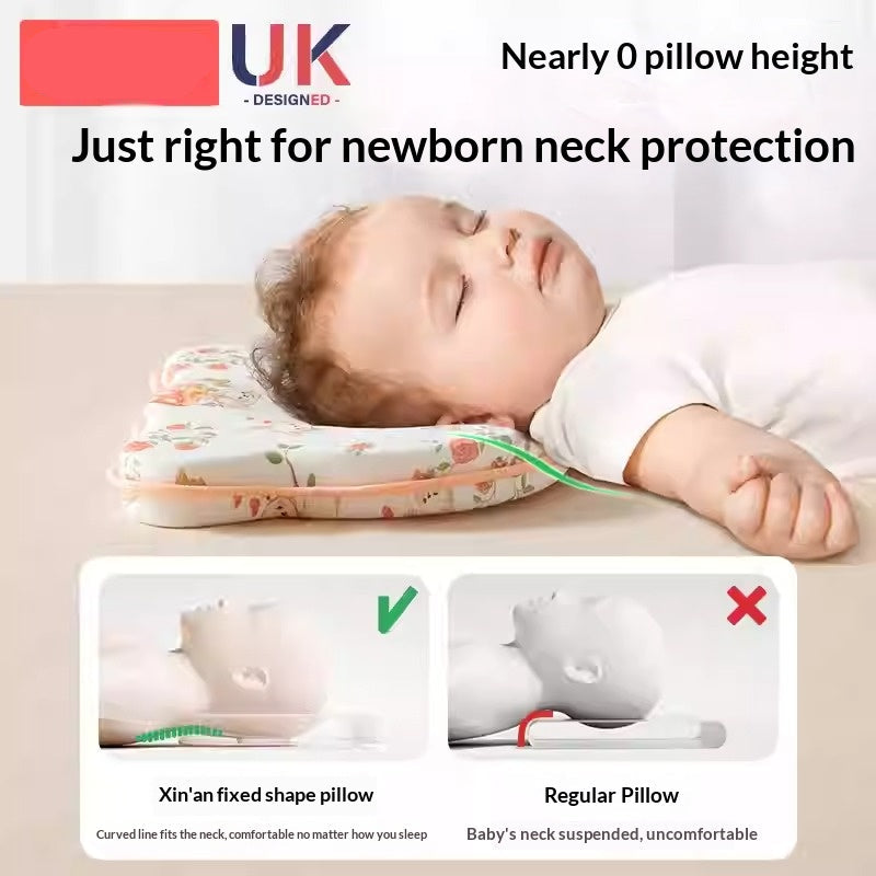 Baby Head Shaping Pillow - Prevent Flat Head Syndrome | Memory Foam Newborn Sleep Support 0-12 Months