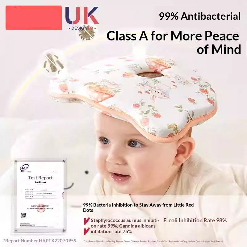 Baby Head Shaping Pillow - Prevent Flat Head Syndrome | Memory Foam Newborn Sleep Support 0-12 Months