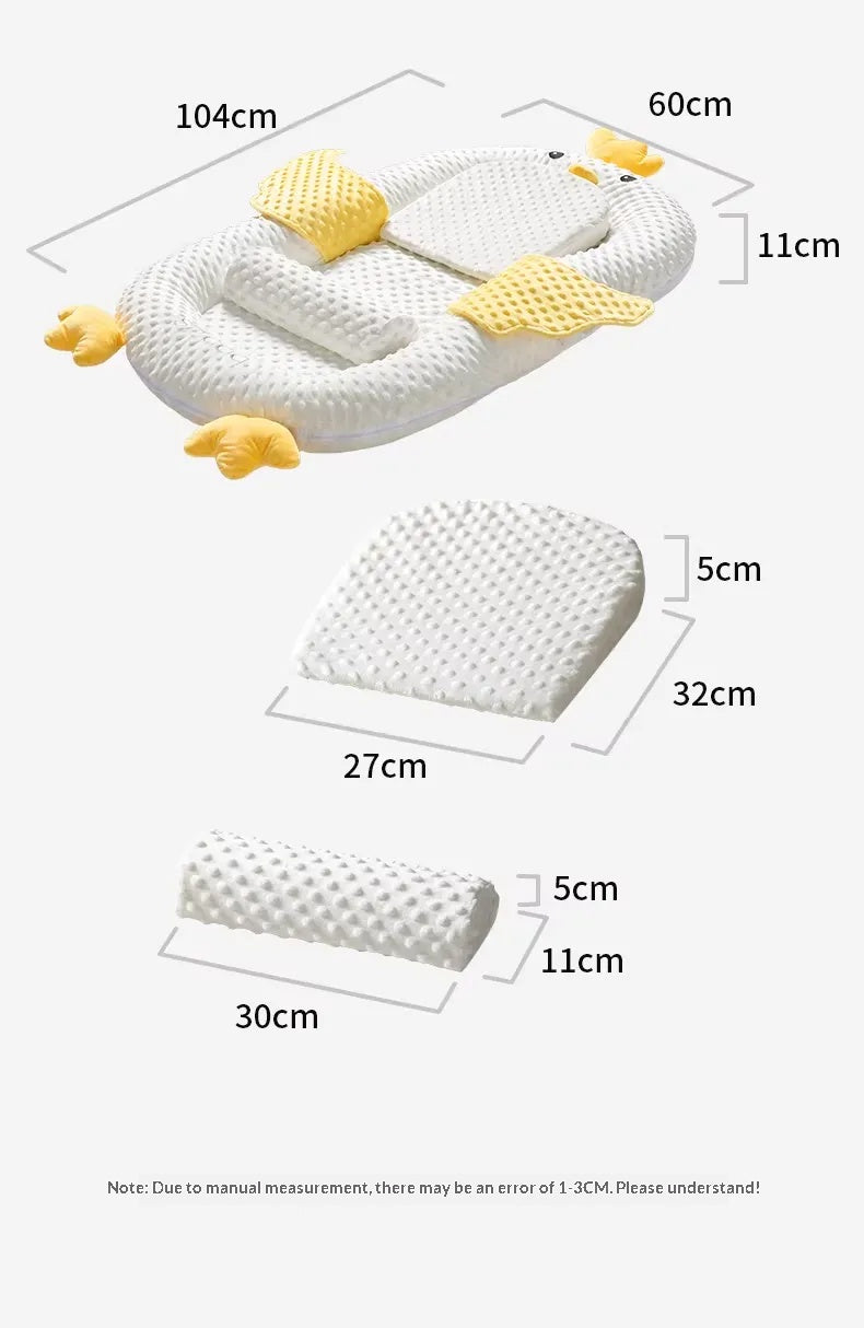 MEACAOFG Premium Baby Anti-Startle Bouncer Bed - Ergonomic Soothing Rocker with Cartoon Designs - Portable Infant Sleep Nest