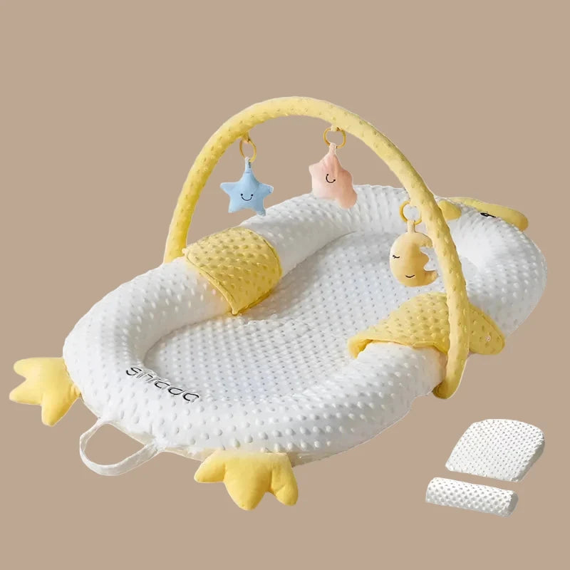 MEACAOFG Premium Baby Anti-Startle Bouncer Bed - Ergonomic Soothing Rocker with Cartoon Designs - Portable Infant Sleep Nest