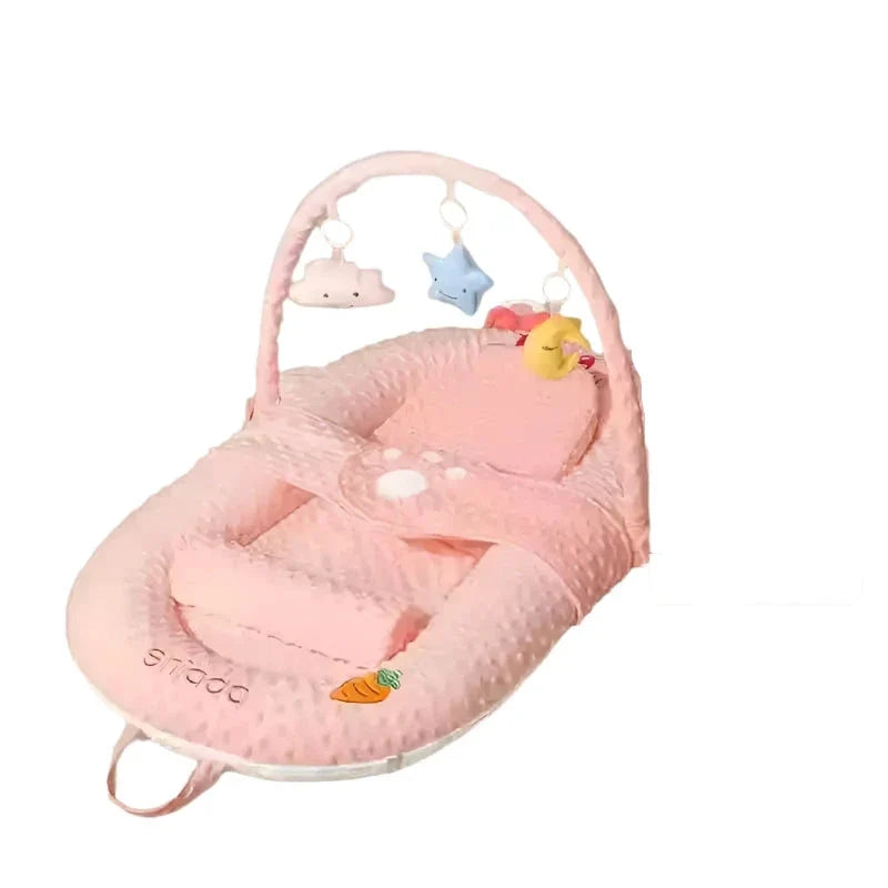MEACAOFG Premium Baby Anti-Startle Bouncer Bed - Ergonomic Soothing Rocker with Cartoon Designs - Portable Infant Sleep Nest