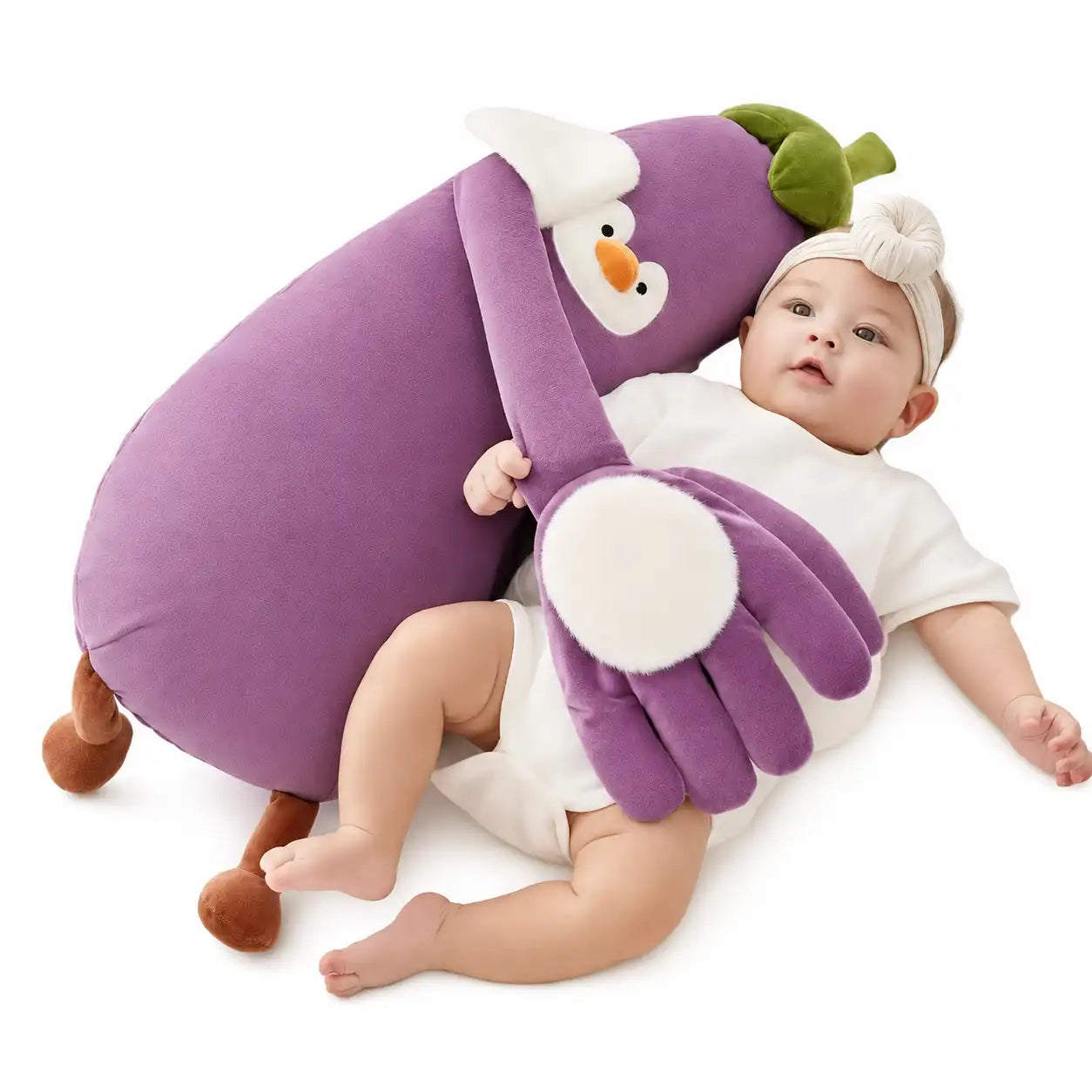 MEACAOFG Baby Soothing Patting Toy - Electric Eggplant Sleep Aid with Heat