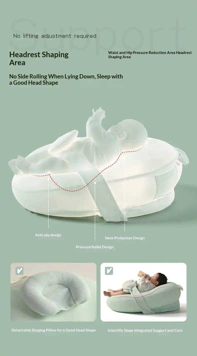 Luxury Baby Lounger for Newborns | Adjustable Infant Lounger Pillow | Anti-Reflux Baby Sleep Nest | Premium Baby Bed 0-12 Months