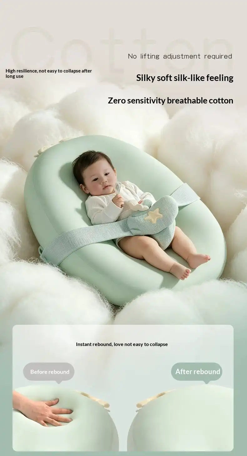 Luxury Baby Lounger for Newborns | Adjustable Infant Lounger Pillow | Anti-Reflux Baby Sleep Nest | Premium Baby Bed 0-12 Months