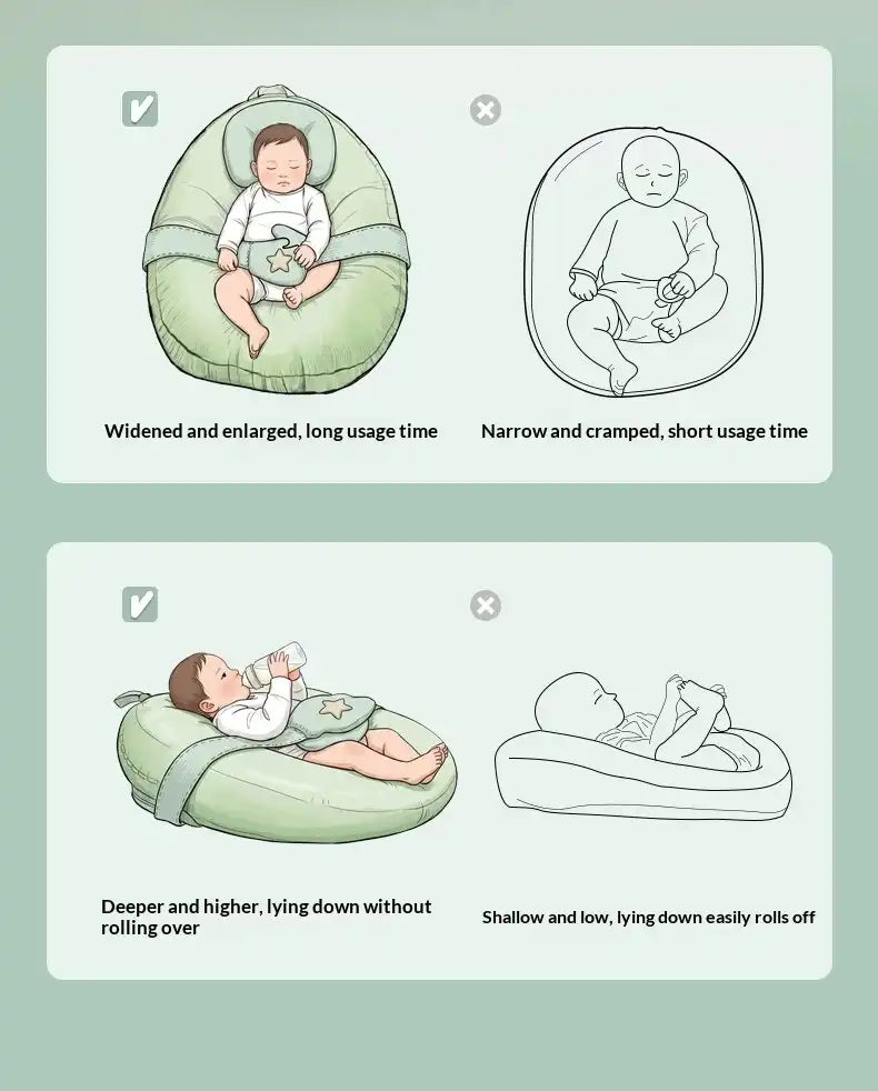 Luxury Baby Lounger for Newborns | Adjustable Infant Lounger Pillow | Anti-Reflux Baby Sleep Nest | Premium Baby Bed 0-12 Months