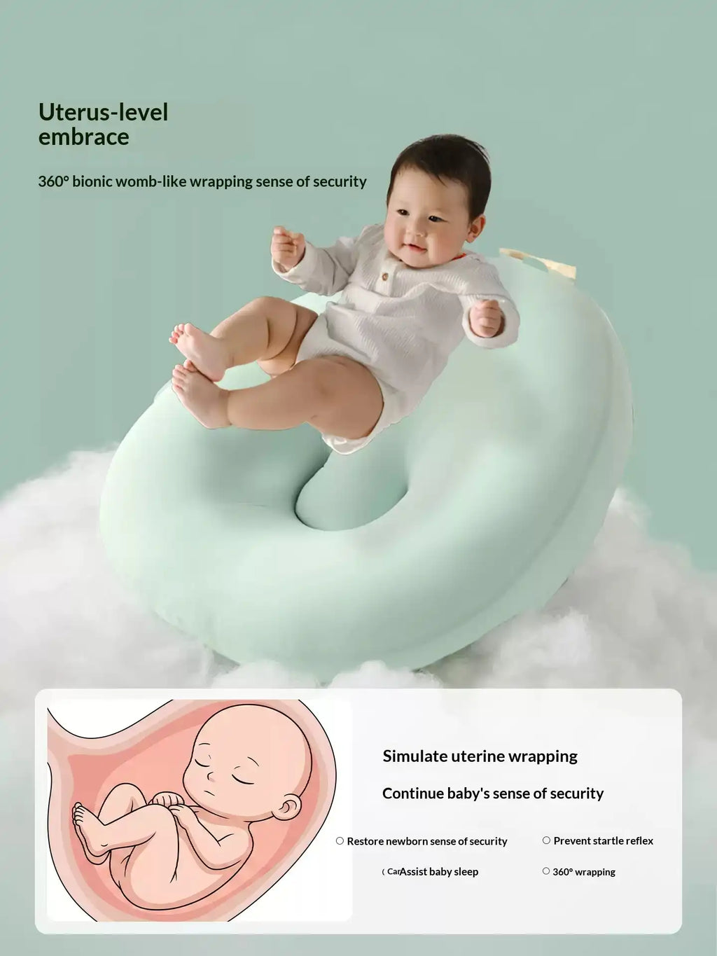 Luxury Baby Lounger for Newborns | Adjustable Infant Lounger Pillow | Anti-Reflux Baby Sleep Nest | Premium Baby Bed 0-12 Months